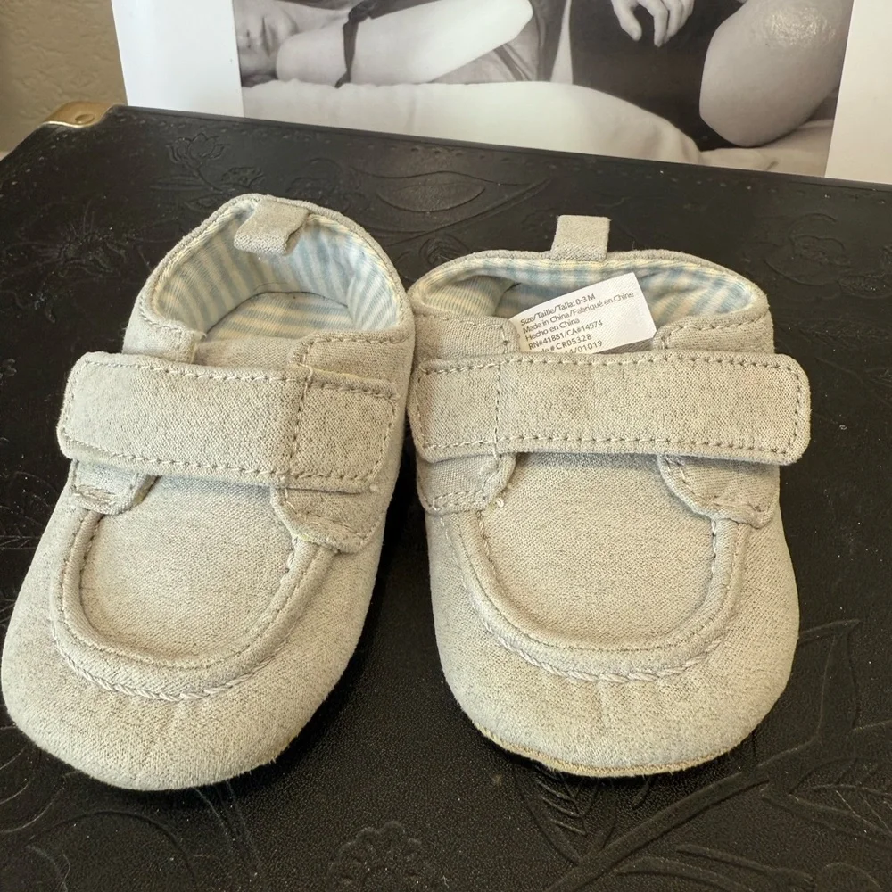 Gray Baby Loafers